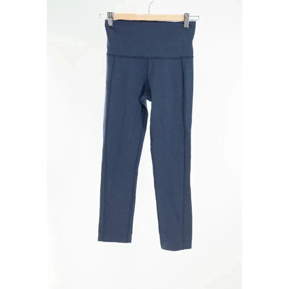 Lululemon Wunder Under Crops Navy Blue | 2 - Picture 1 of 4